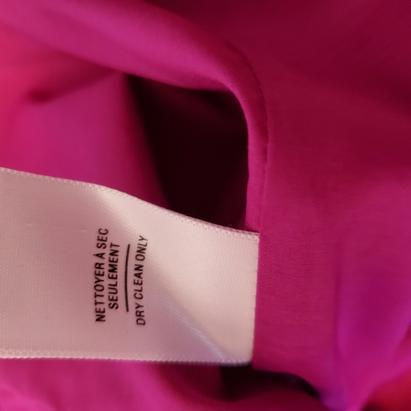 Jacob Fuchsia Mini Dress with Black Ruffle Detail - Picture 5 of 5